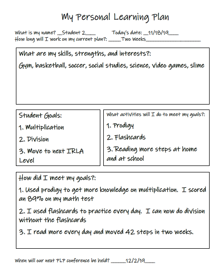 PLP Example (Student 2) 